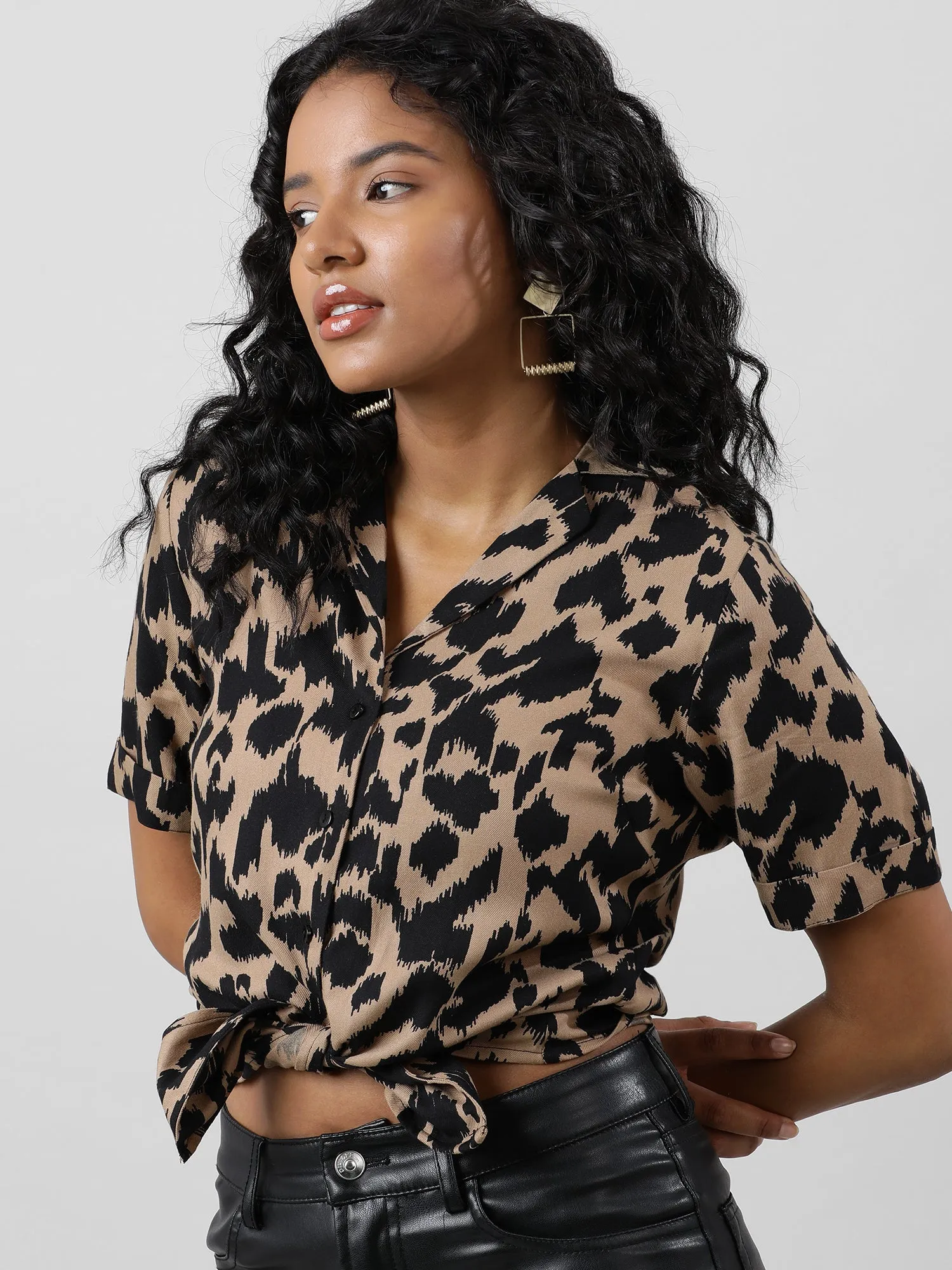 Abstract Animal Print Shirt