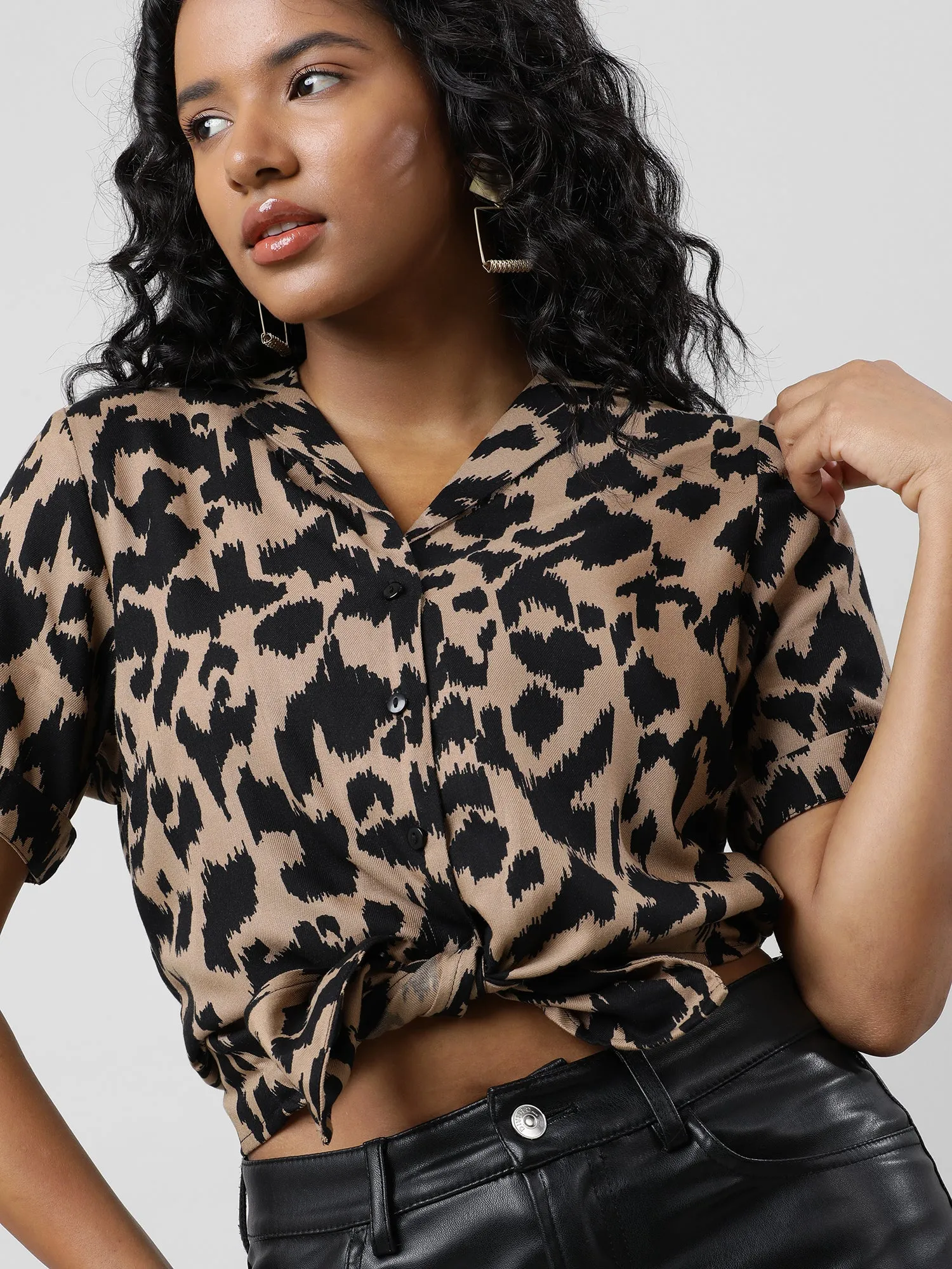 Abstract Animal Print Shirt