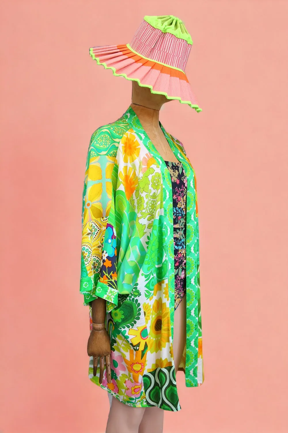 ANNA CHANDLER KIMONO SEVENTIES GREEN