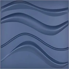 Art3d 32 Sq.Ft 3D Wall Panels, 15  Patterns Decorative 3D Panels, Blue Wave