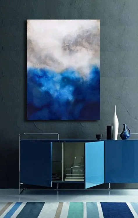 Blue Painting Abstract Painting Bedroom Art Paintings NP067