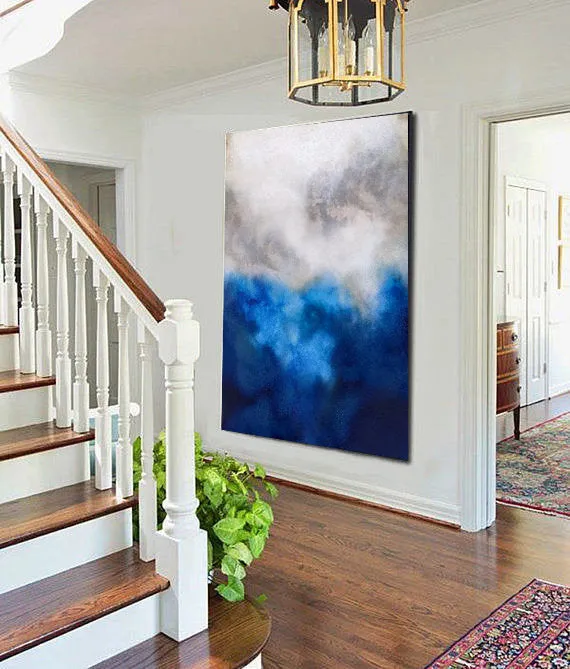 Blue Painting Abstract Painting Bedroom Art Paintings NP067