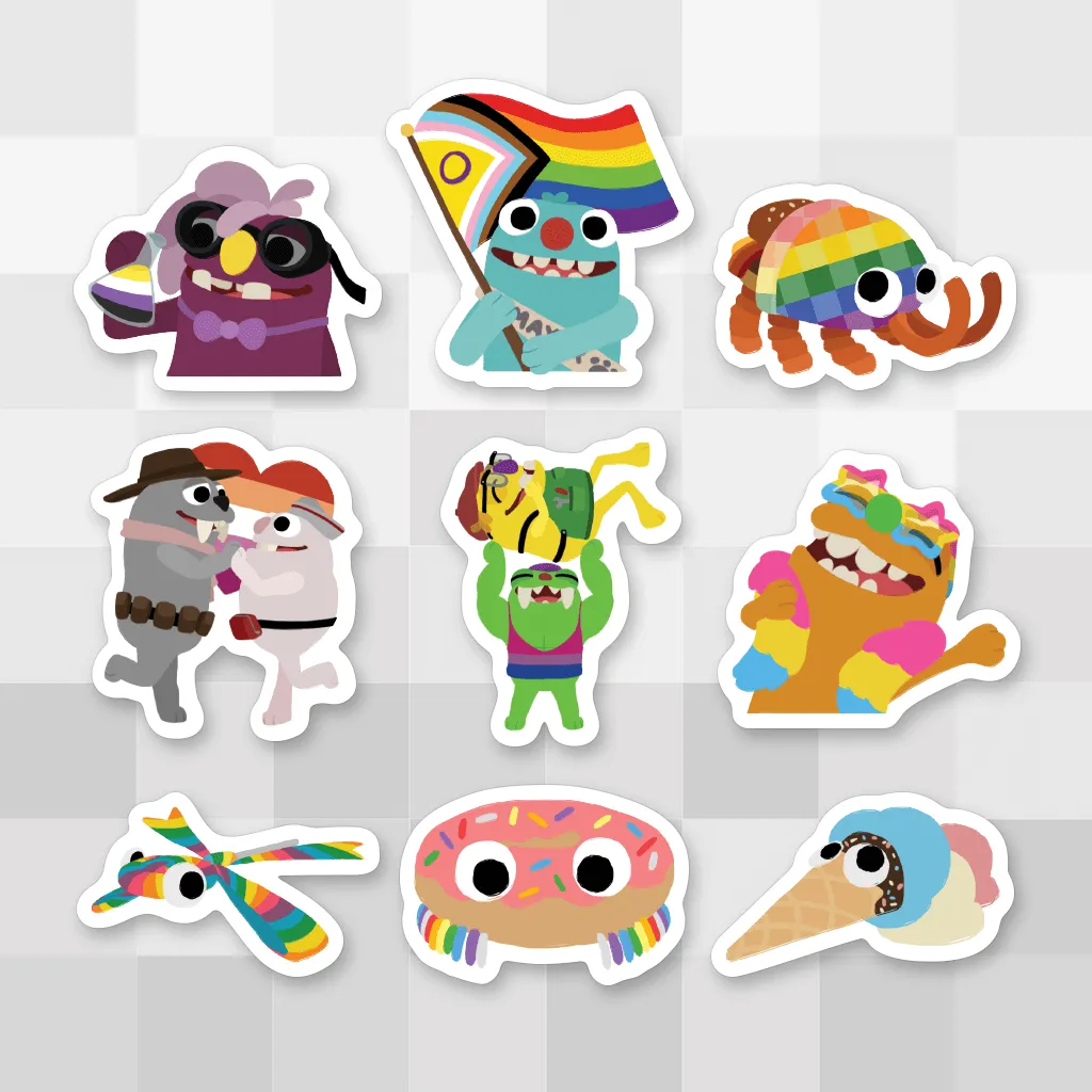 Bugsnax Pride Sticker Pack