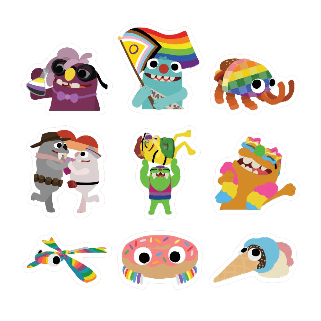 Bugsnax Pride Sticker Pack