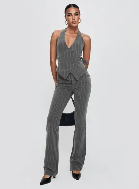 Calexico Buckle Pant Grey Pinstripe