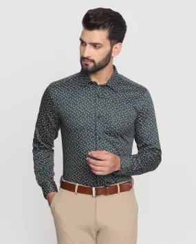 Formal Green Printed Shirt - Dove