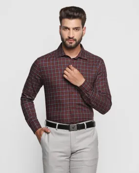 Formal Wine Check Shirt - Elway