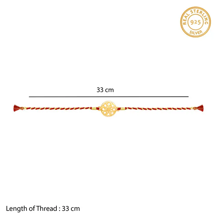 Golden Floral Twists Rakhi