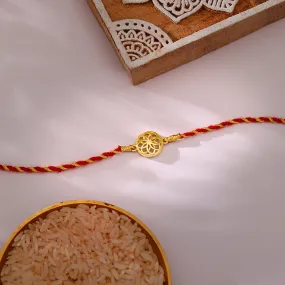 Golden Floral Twists Rakhi