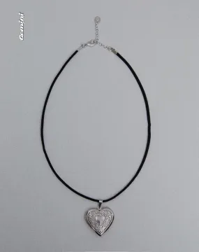 Harley Cord Heart Locket Necklace by Gemini Jewels