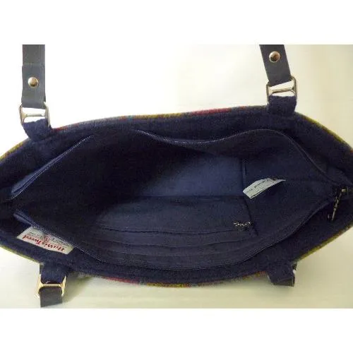 Harris Tweed Bag - Aysgarth Large Tote Bag - Navy & Multi