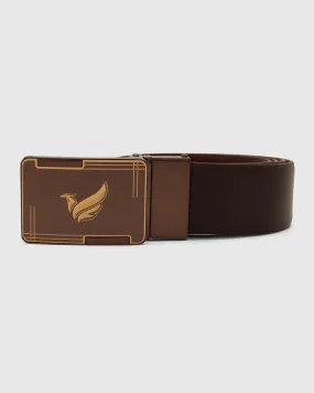 Leather Reversible Brown & Tan Solid Belt - Ulron