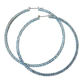 Maxima Crystal Hoop - Baby Blue