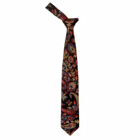 Pashtush mens Fine Wool tie, Jacquard Woven design, Multicolour