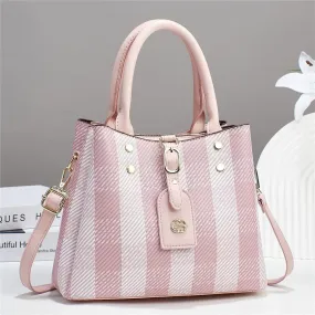 Pink Check Handbag Sale For Girls 058-8