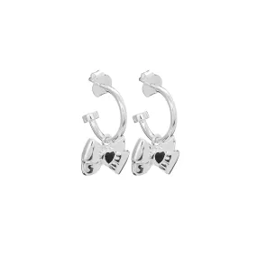 Stolen Girlfriends Club x Walker & Hall Gothic Bow Earrings - Sterling Silver & Onyx