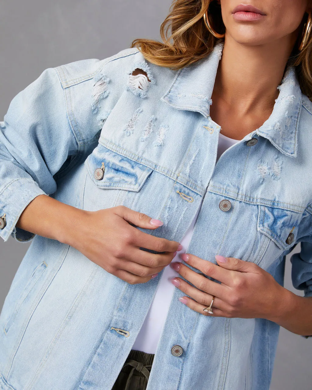 Sydell Distressed Denim Jacket